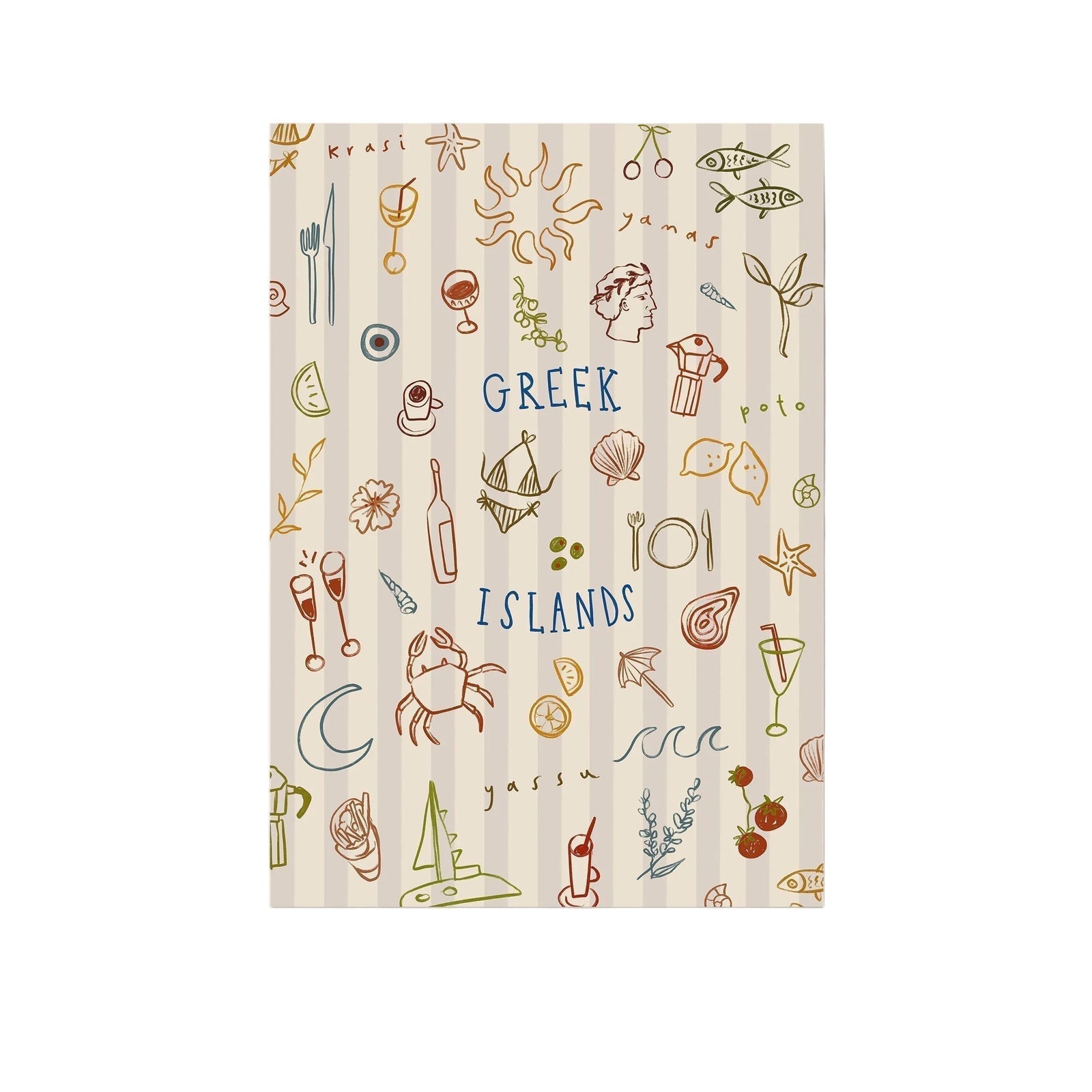 Greek Islands| Seaside Print | UNFRAMED