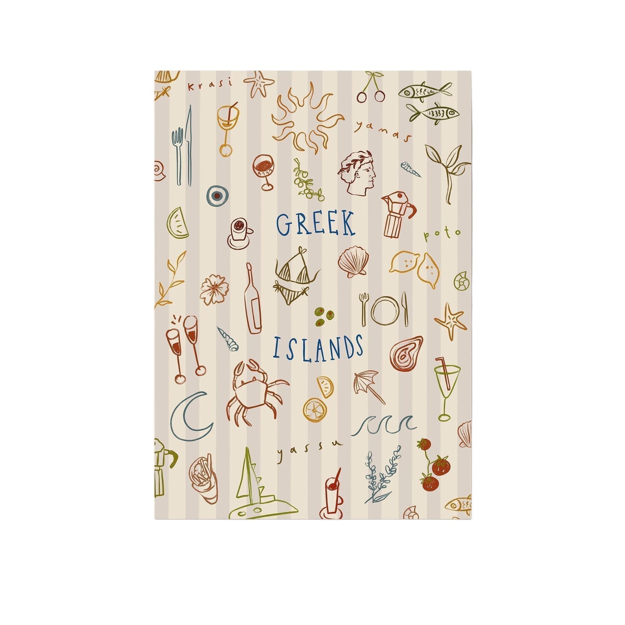 Greek Islands| Seaside Print | UNFRAMED