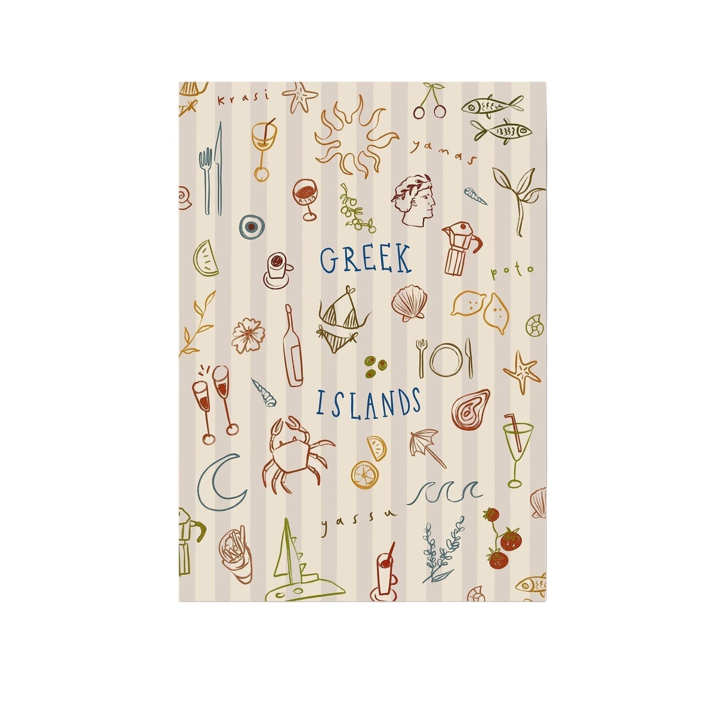 Greek Islands| Seaside Print | UNFRAMED