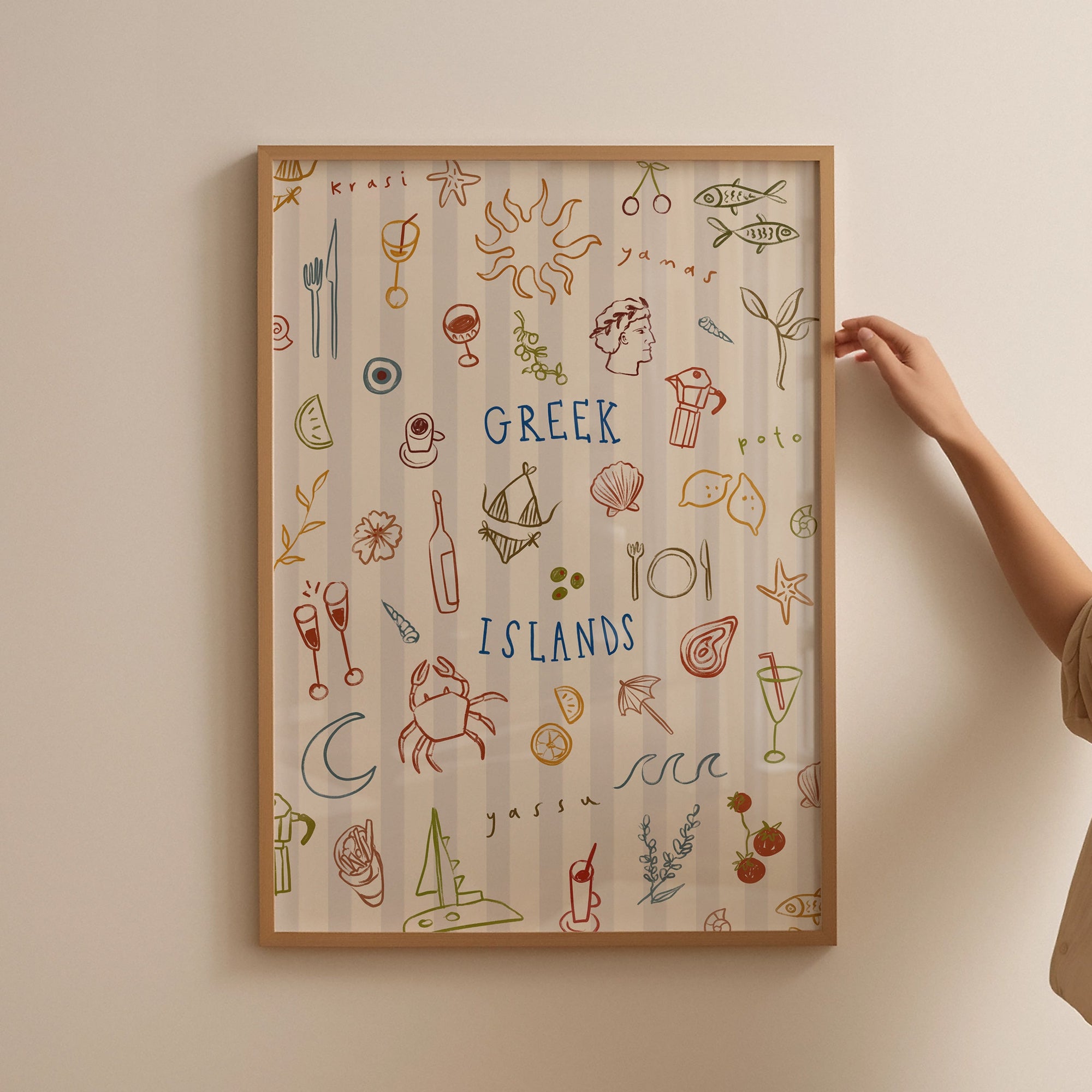 Greek Islands| Seaside Print | UNFRAMED
