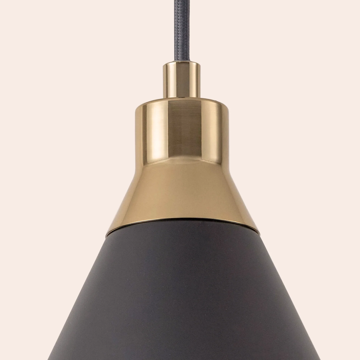 Charcoal Grey Cone Pendent Ceiling Light