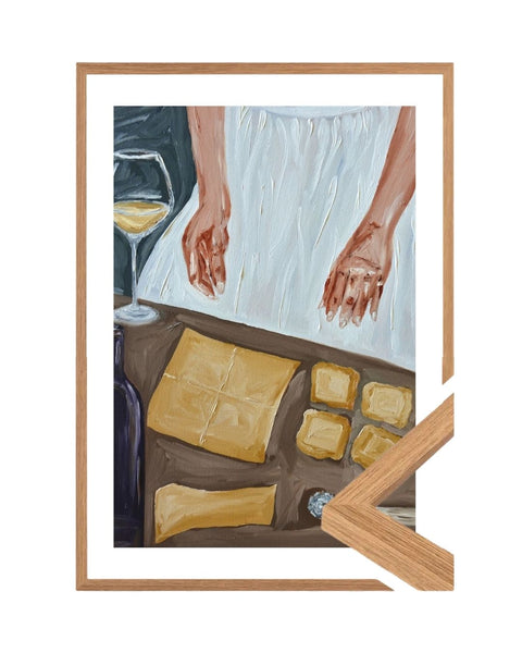 Making Ravioli and Sippin’ Wine Fine Art Print