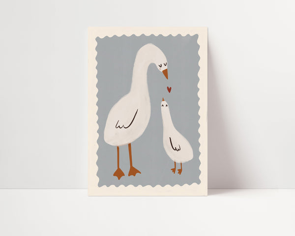 Mama Duck | Nursery Print | UNFRAMED