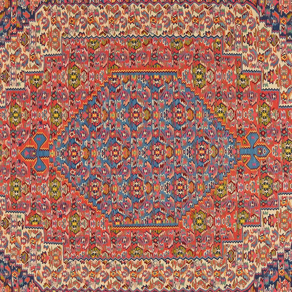 Kelim Senneh — Handmade, 207x286 cm, Beige, 100% Virgin Wool | View 4