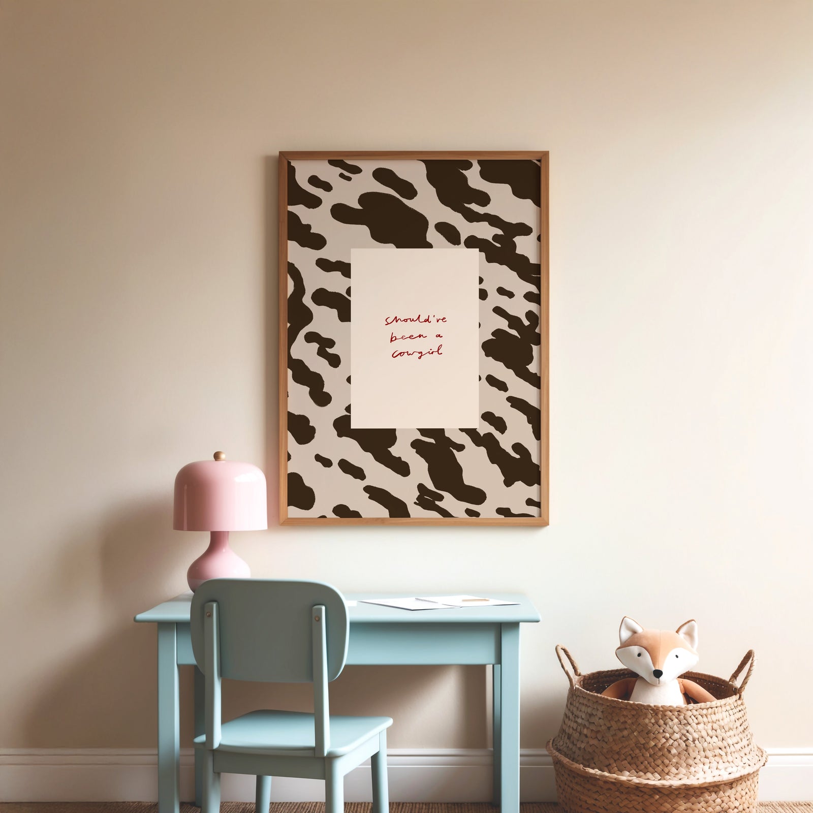 Should've Been A Cowgirl | Cowboy Print | UNFRAMED