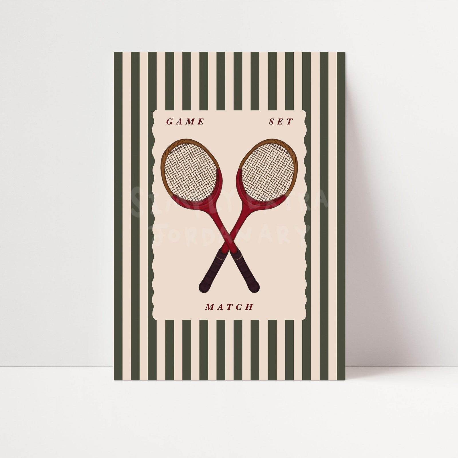 Vintage Tennis Rackets | Sports Print | UNFRAMED