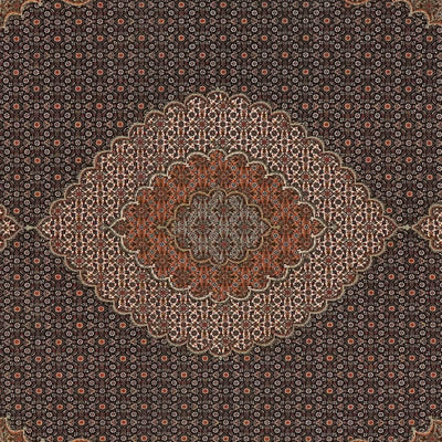 Tabriz 50 Raj — Hand-knotted, 202x309 cm, Black, 100% Virgin Wool | View 4
