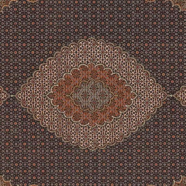 Tabriz 50 Raj — Hand-knotted, 202x309 cm, Black, 100% Virgin Wool | View 4