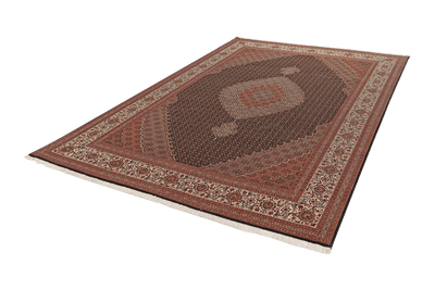 Tabriz 50 Raj — Hand-knotted, 202x309 cm, Black, 100% Virgin Wool | View 5