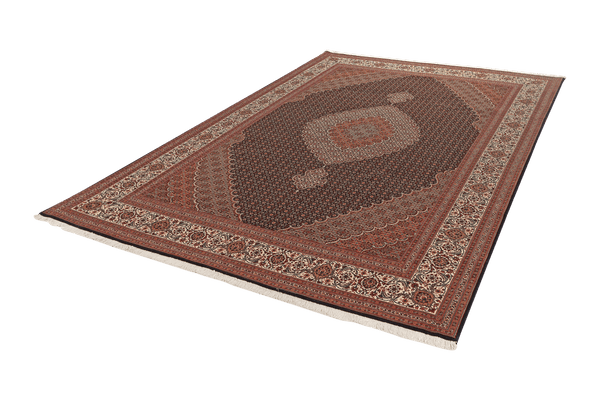Tabriz 50 Raj — Hand-knotted, 202x309 cm, Black, 100% Virgin Wool | View 5