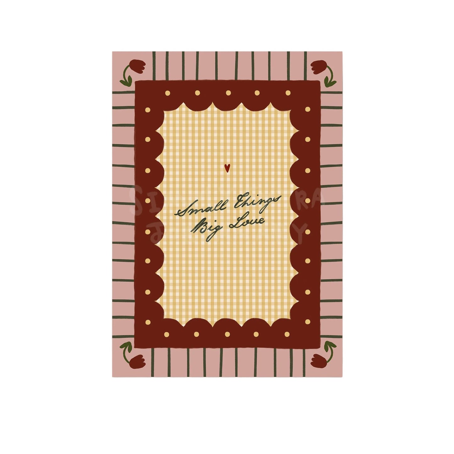 Small Things Big Love | Nursery Print | UNFRAMED