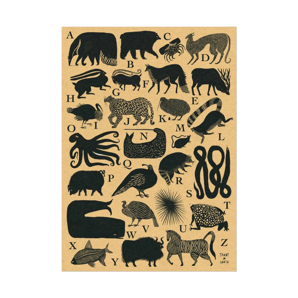 Tabby Booth Fine Art Print • Alphabet for Animals