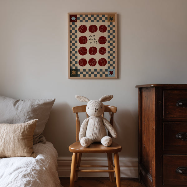 Go For It! | Cricket Print | UNFRAMED