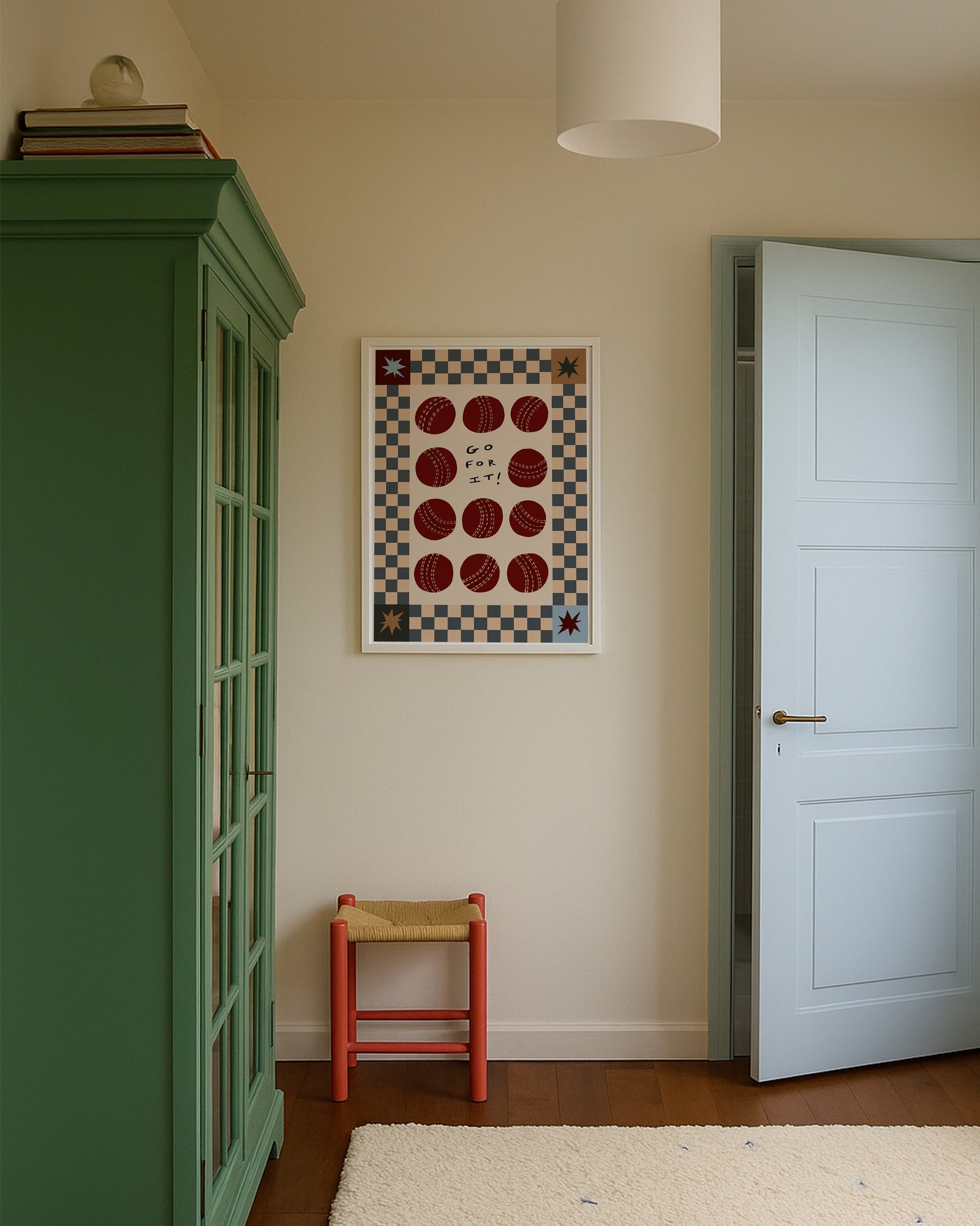 Go For It! | Cricket Print | UNFRAMED