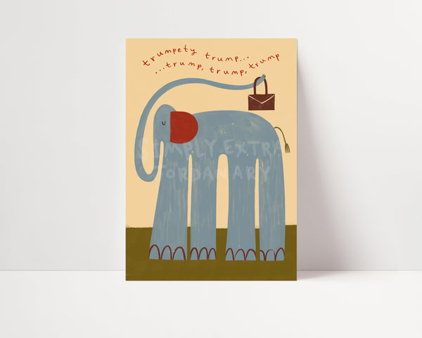 Nellie The Elephant | Nursery Print | UNFRAMED