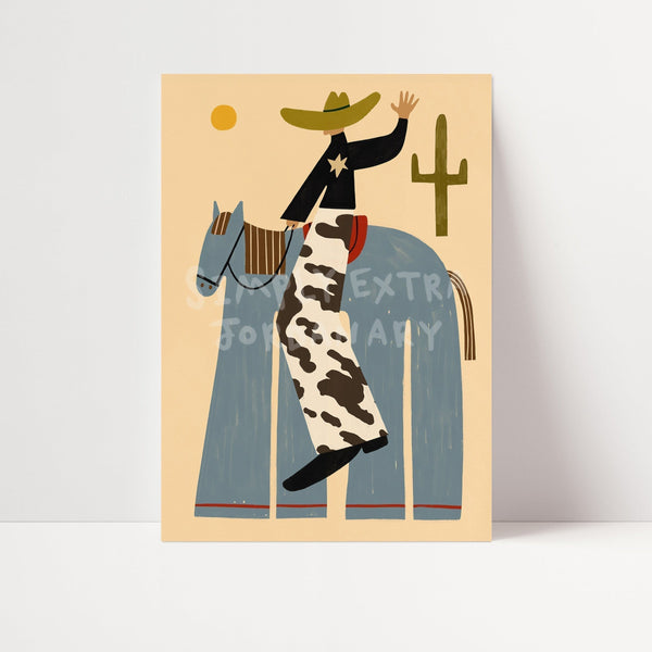 Into The Dusk | Cowboy Print | UNFRAMED