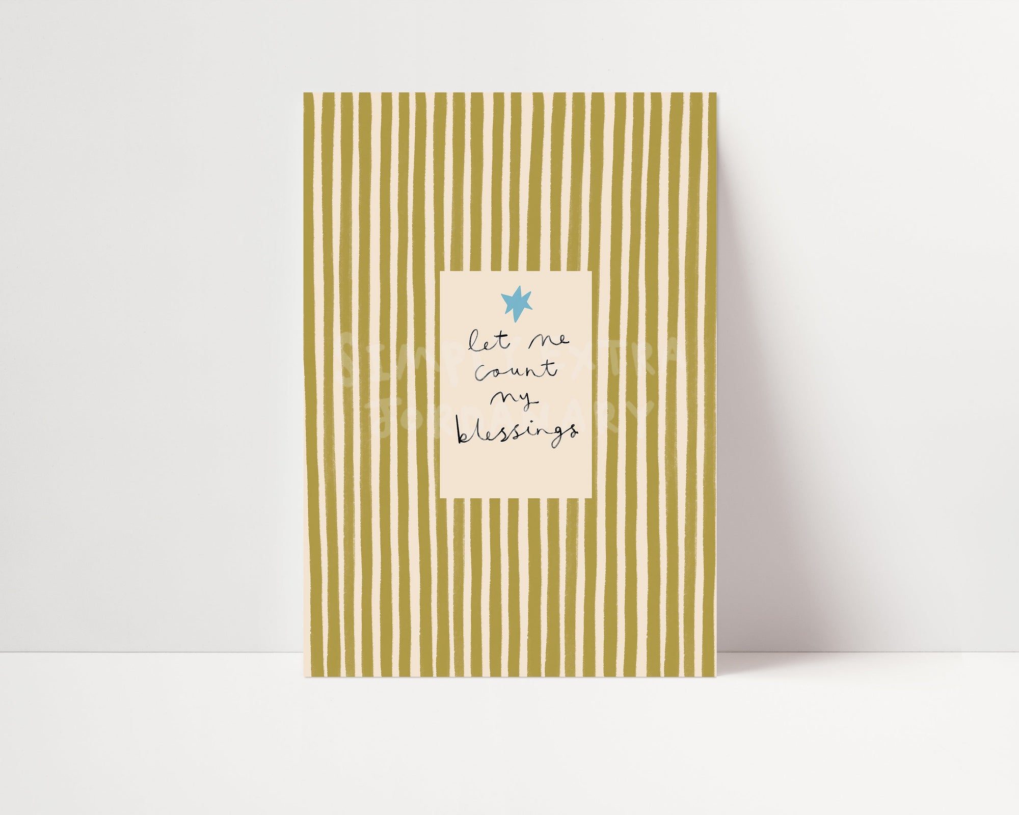 Let Me Count My Blessings | Striped Print | UNFRAMED