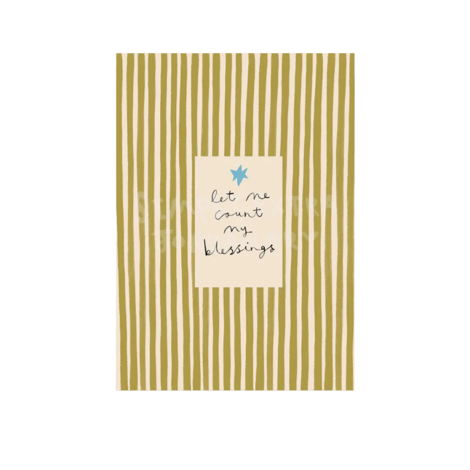 Let Me Count My Blessings | Striped Print | UNFRAMED