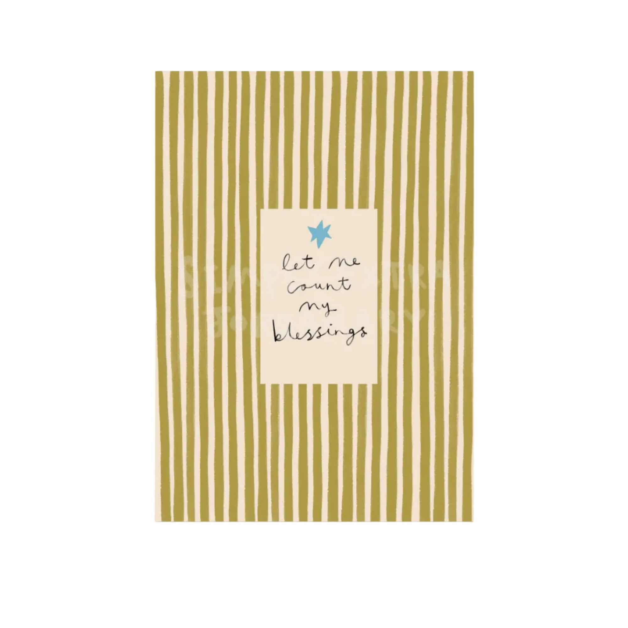Let Me Count My Blessings | Striped Print | UNFRAMED