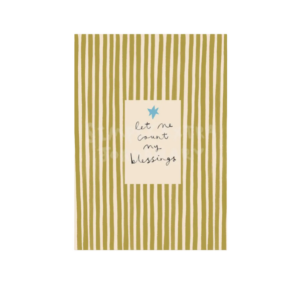 Let Me Count My Blessings | Striped Print | UNFRAMED