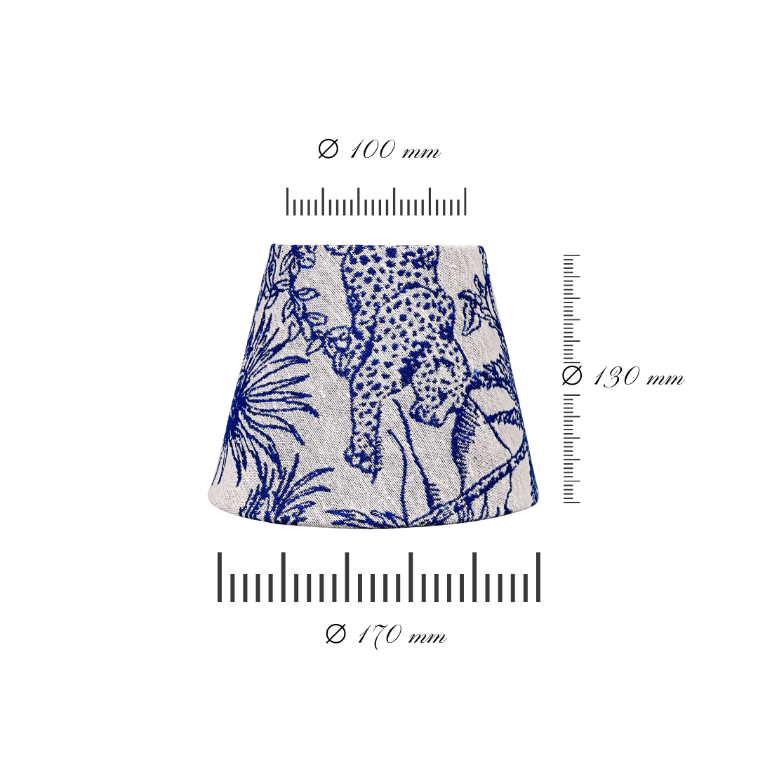 Lampshade Blue Leopard