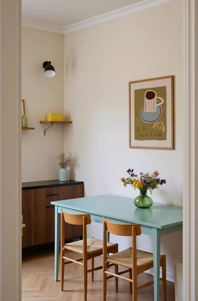 Le Matin | Coffee Croissant Print | UNFRAMED
