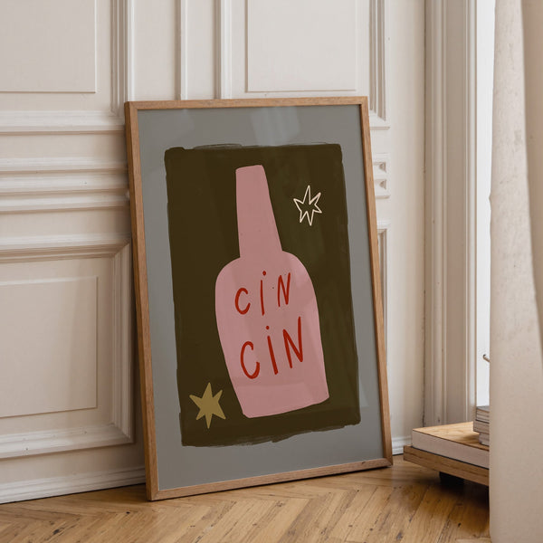 Cin Cin | Wine Print | UNFRAMED