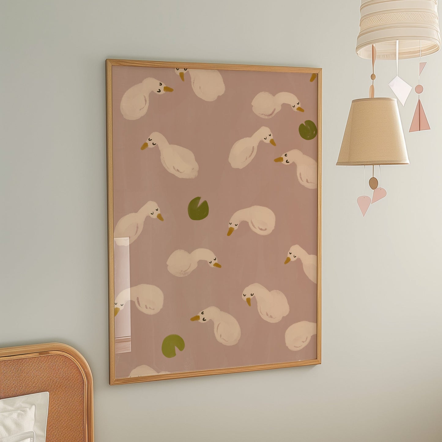 Swan Pond | Nursery Print | UNFRAMED