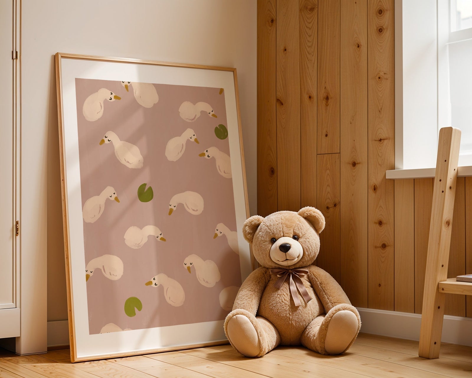 Swan Pond | Nursery Print | UNFRAMED