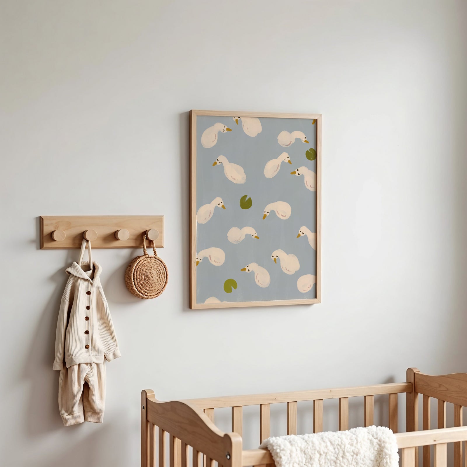 Swan Pond | Nursery Print | UNFRAMED