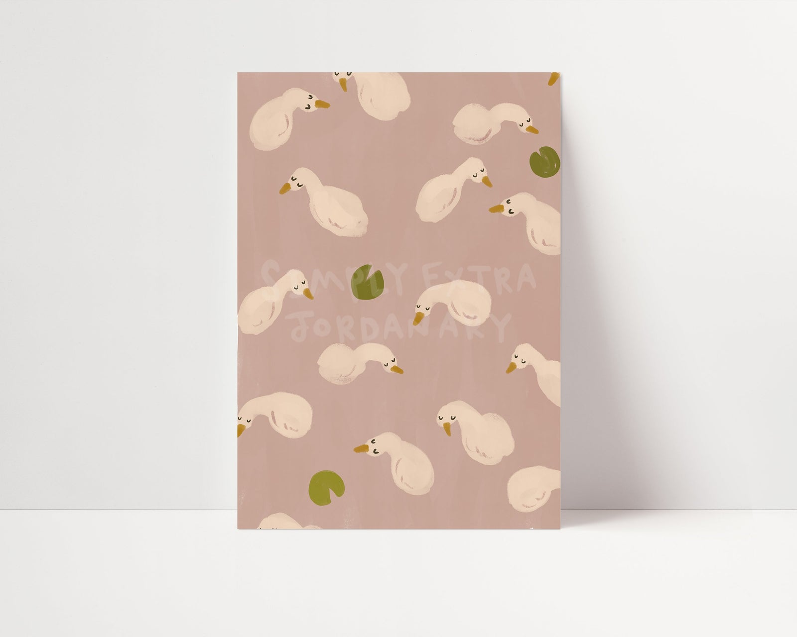 Swan Pond | Nursery Print | UNFRAMED