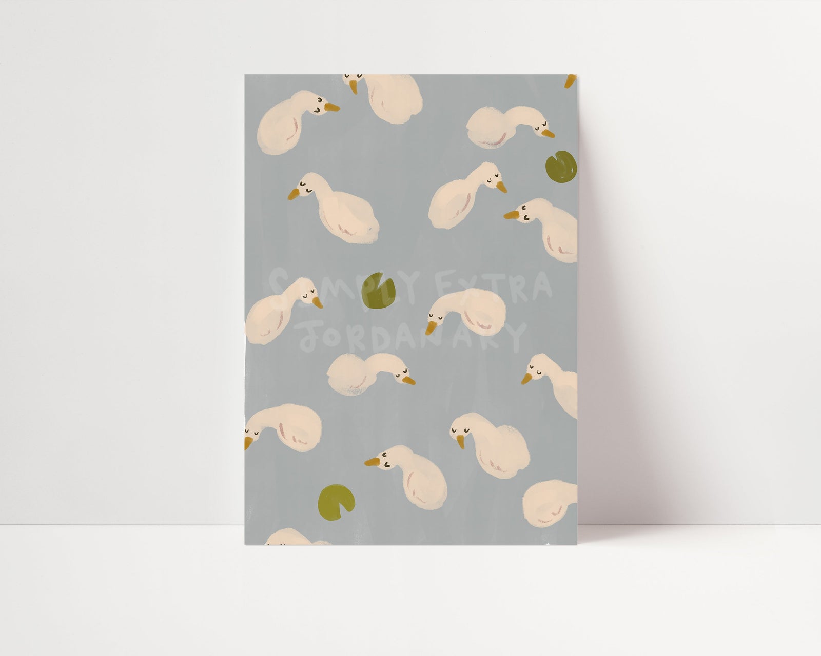 Swan Pond | Nursery Print | UNFRAMED