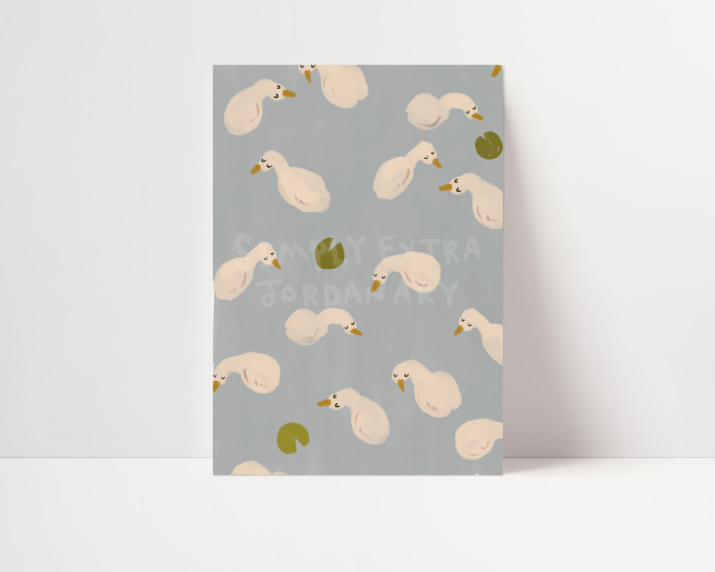 Swan Pond | Nursery Print | UNFRAMED