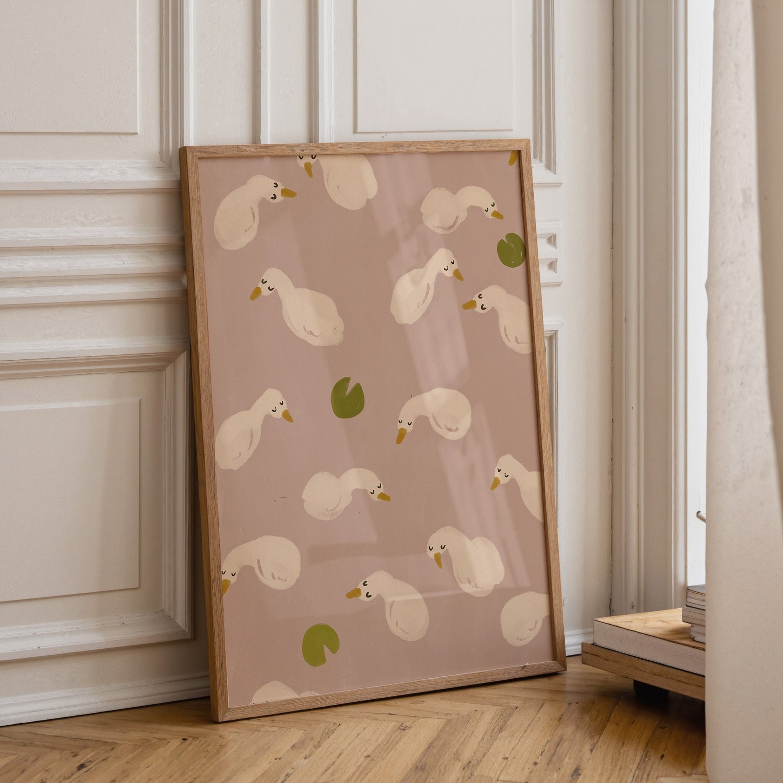 Swan Pond | Nursery Print | UNFRAMED