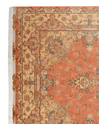 Tabriz 50 Raj — Hand-knotted, 204x303 cm, Orange, 100% Virgin Wool | View 3
