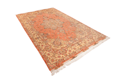 Tabriz 50 Raj — Hand-knotted, 204x303 cm, Orange, 100% Virgin Wool | View 5