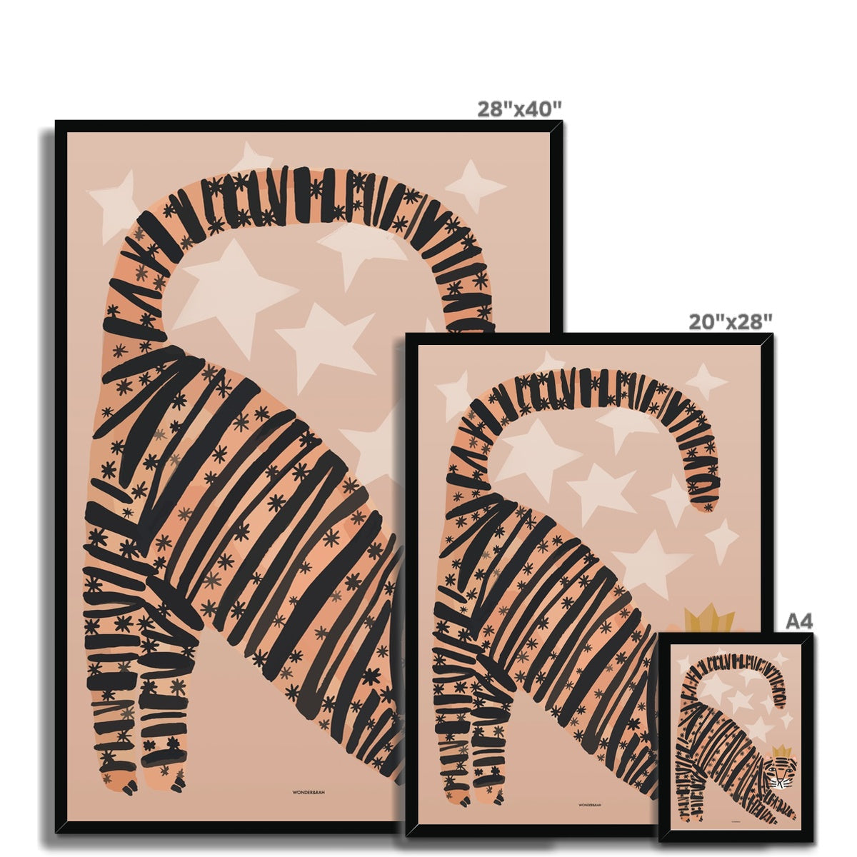 Tiger in Blush Children's Print