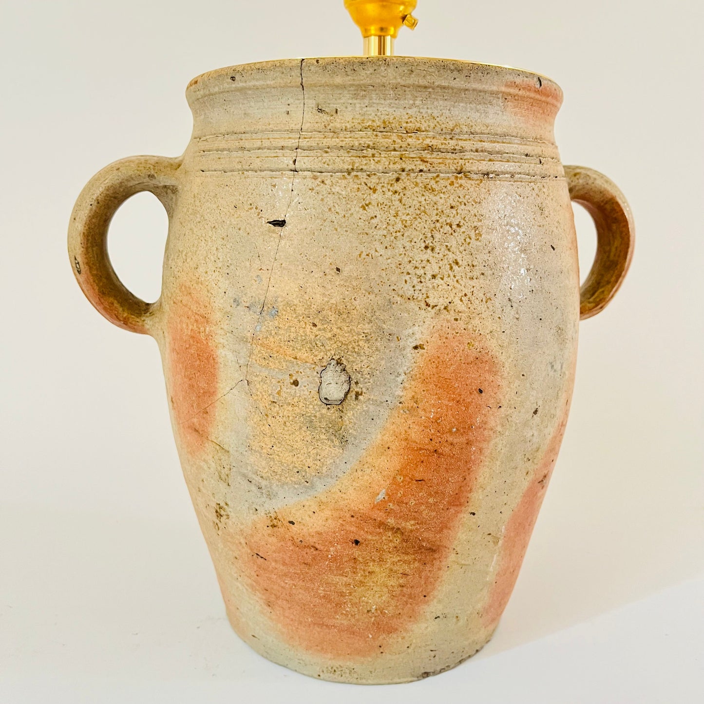Antique French Confit Jar Lamp