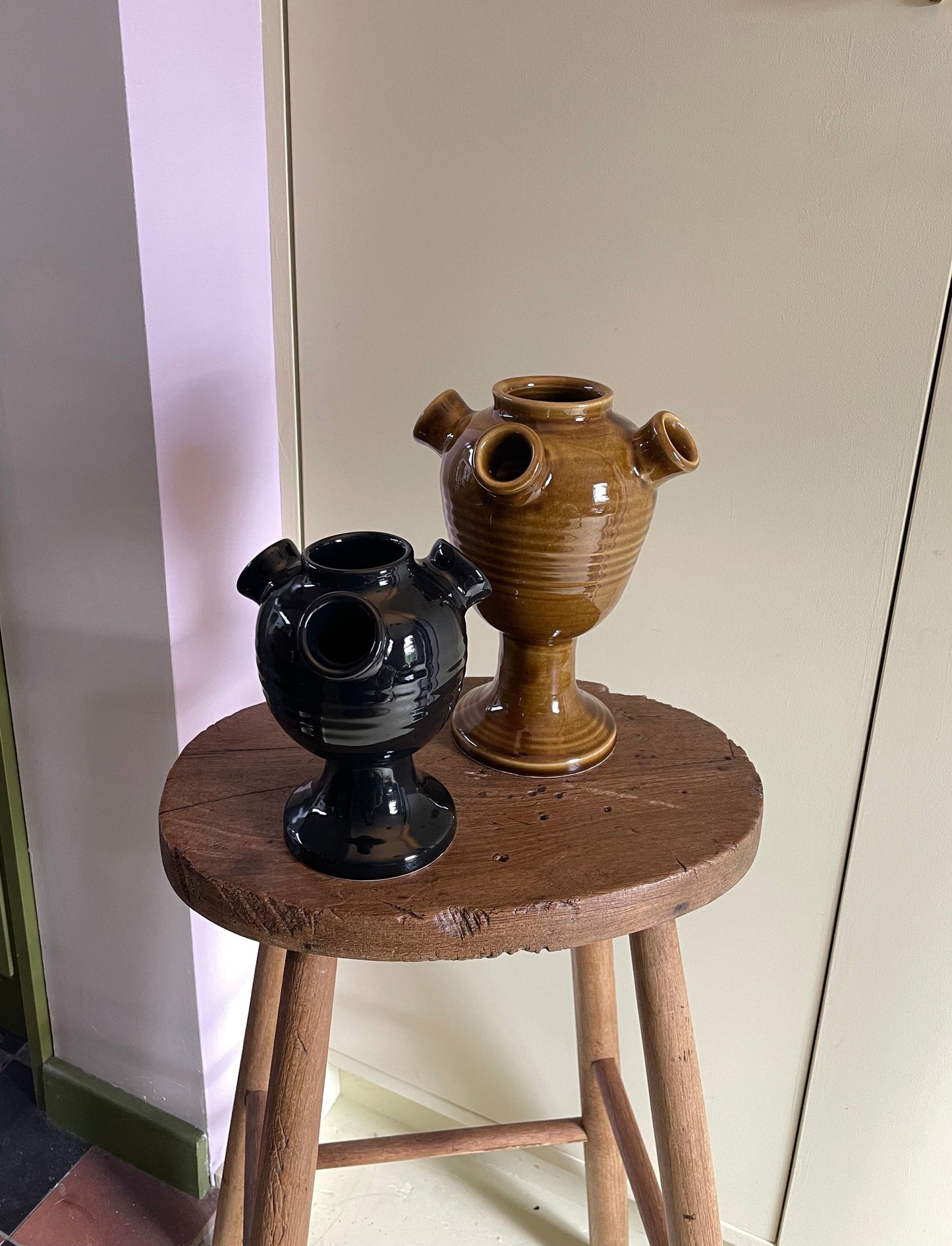 Stoneware Tulipiere - Glossy Black
