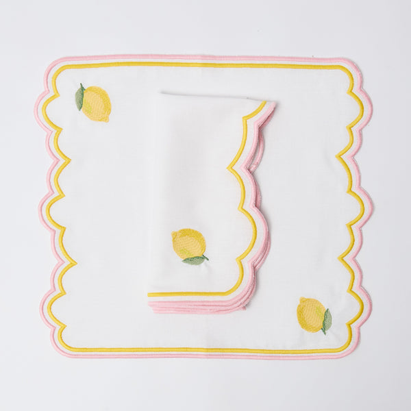 Sicilian Lemon Napkins  (Set of 4)