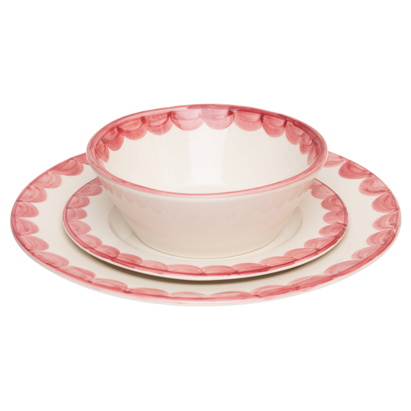 Pink Scallop Dinner Plate