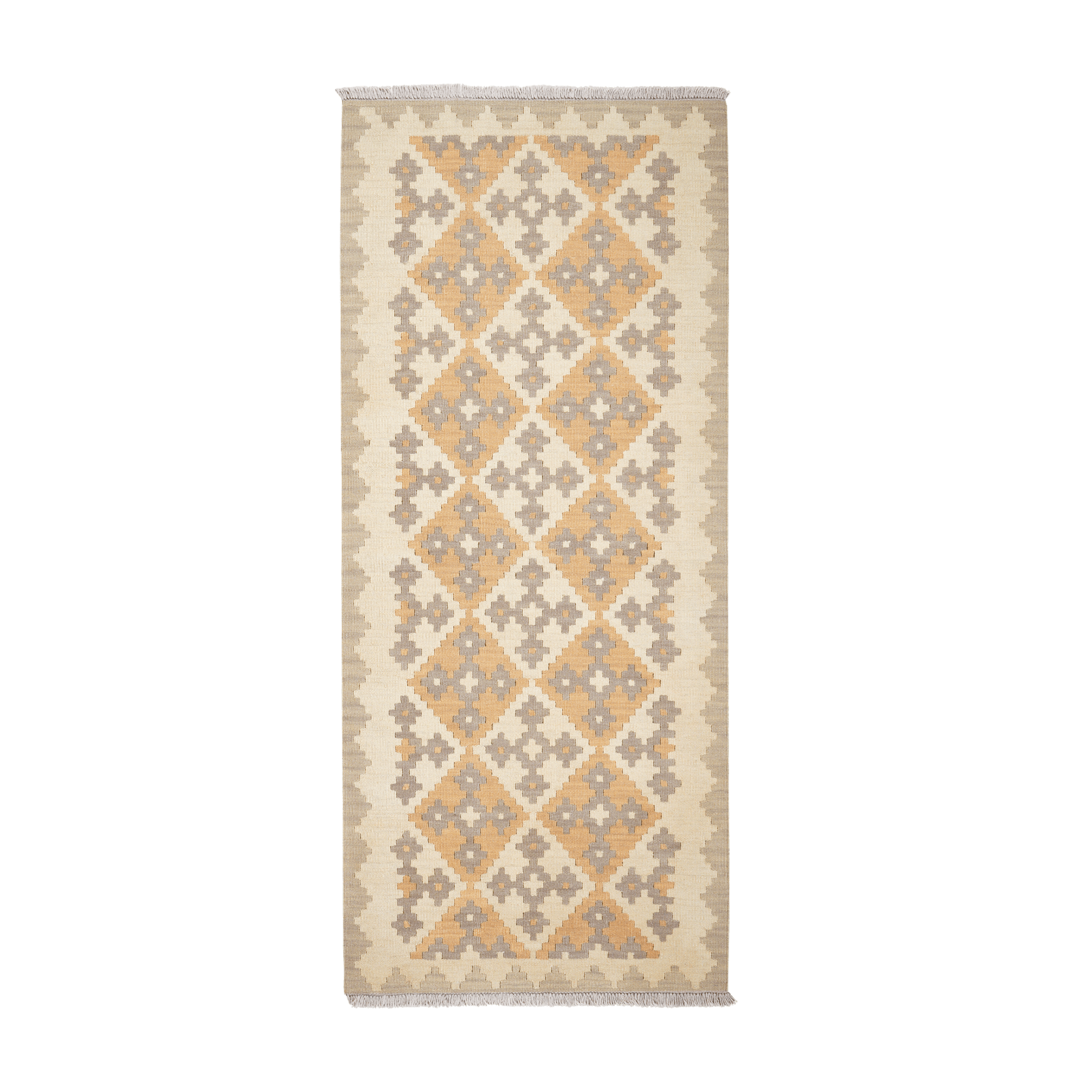 Kilim Gashgai Rug · Hand-Woven - Beige, 198x85 cm