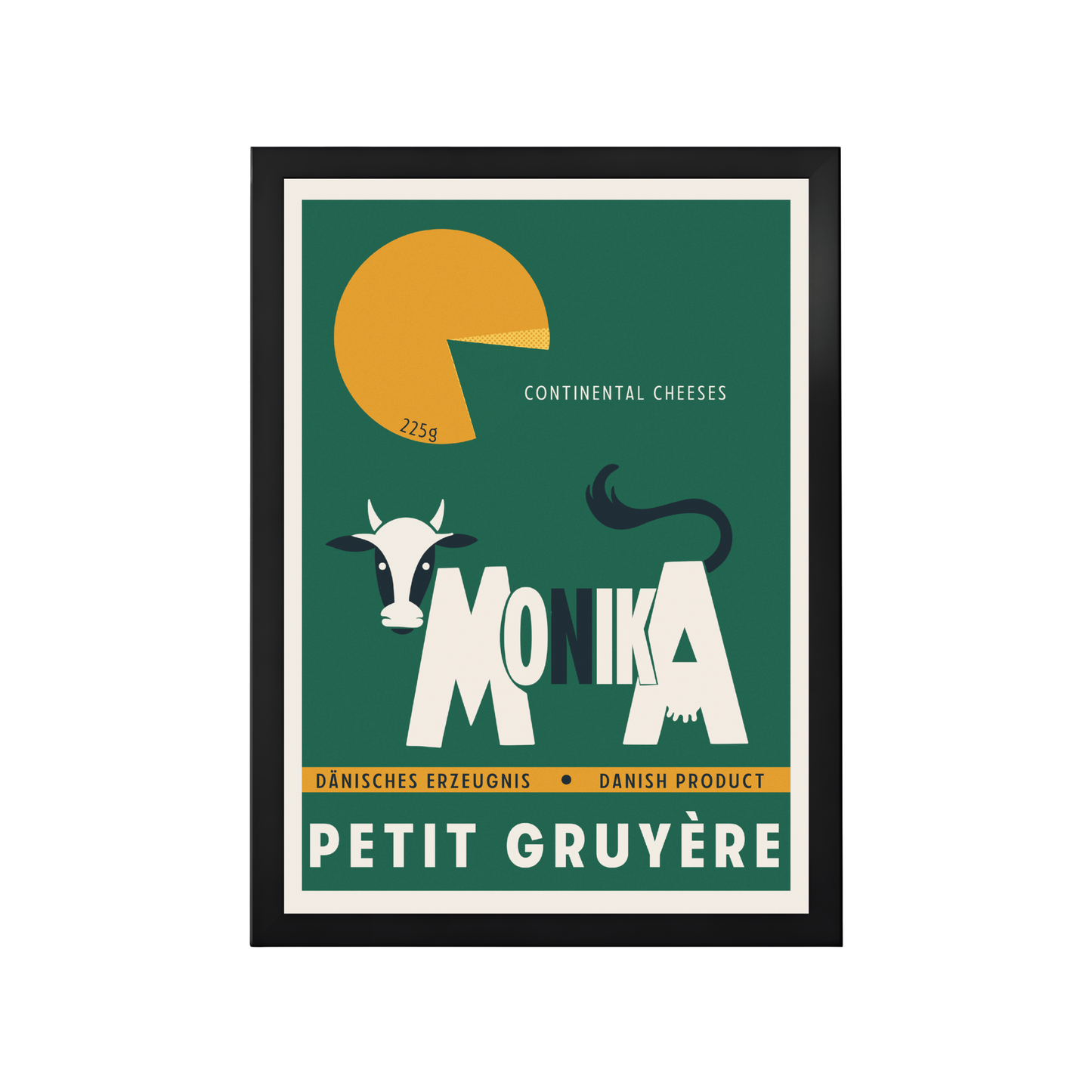 Petit Gruyère Retro Cheese Label Print