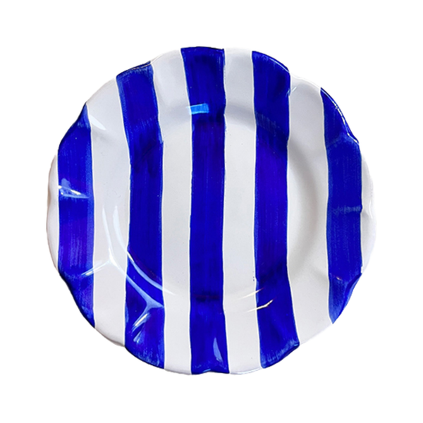 Plate Stripe 21 cm Blue