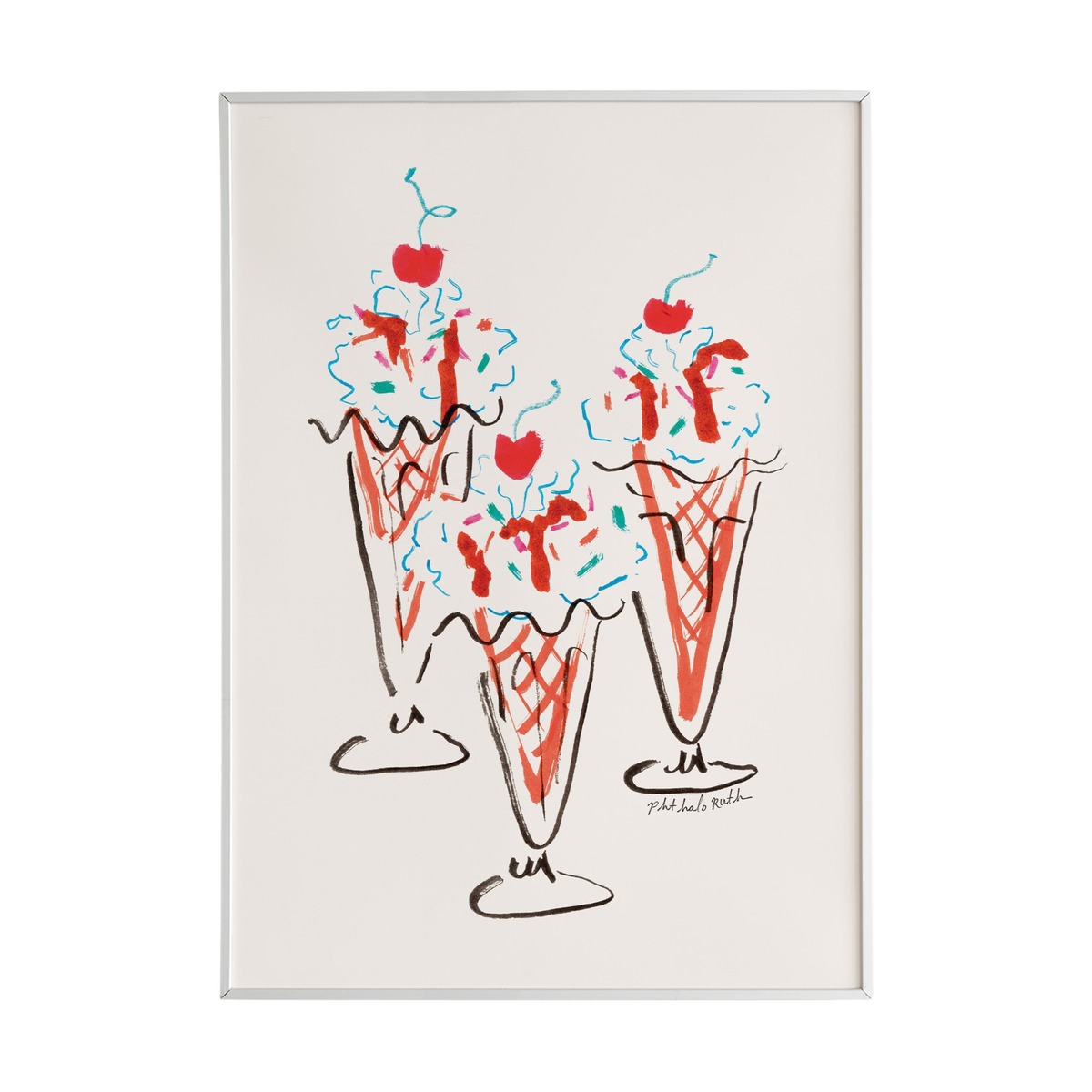 "Ice cream Sundaes" Art Print