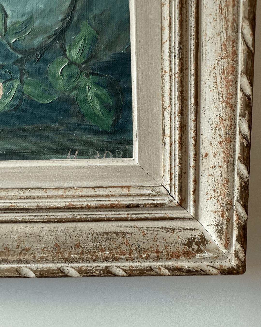 oil painting, floral painting, antique floral painting, vintage french artwork, vintage art, antique oil painting, antique artwork, white wash antique frame