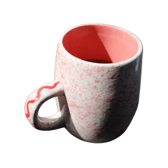 Pink Splatter Coffee Mugs - Set of Two