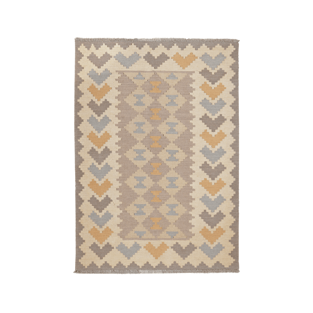 Kelim Gashgai Handwoven – Grey, 168 x 116cm