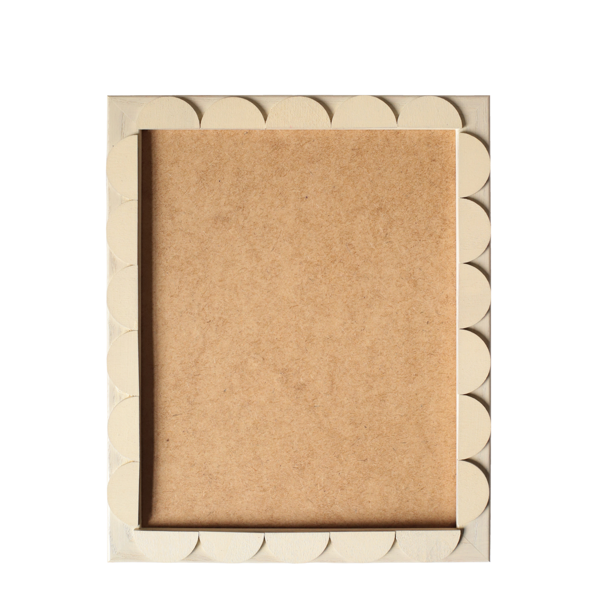 Oat Stained Scallop Frame