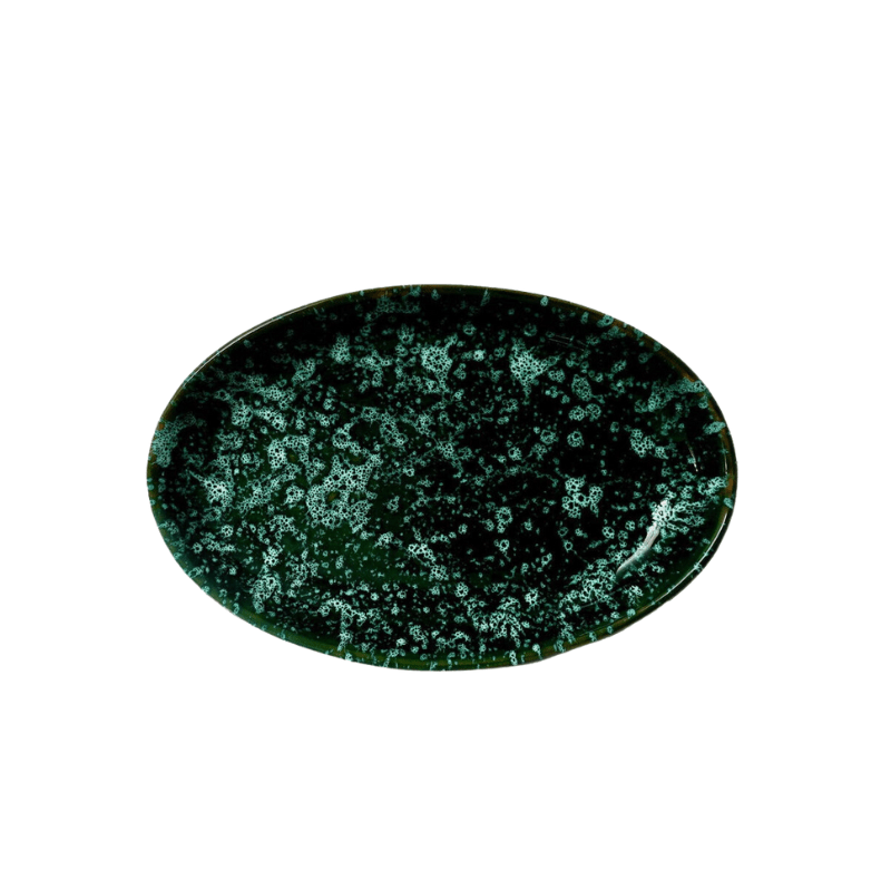 Green Galaxy Medium Oval Serving Platter